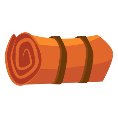 Bir rulo içinde kamp yatağı.