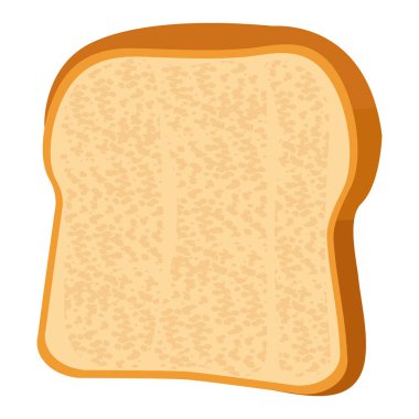 Ekmek fırınlanmış tost çizgi filmi vektörü izole nesne