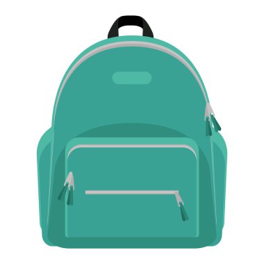 Sırt çantası çizgi film vektörü izole nesne