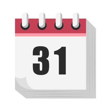 günlük takvim çizgi film vektörü izole nesne