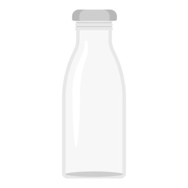 şeffaf cam şişe karikatür vektörü izole nesne