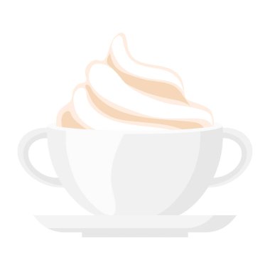 Bir fincan kremalı kahve.