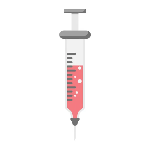 Injectiespuit Vaccin Injectie Cartoon Vector Geïsoleerd Object — Stockvector