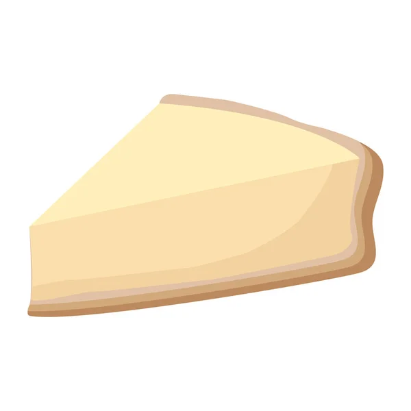 Τυρί Κέικ Κινουμένων Σχεδίων Διάνυσμα Απομονωμένο Αντικείμενο — Διανυσματικό Αρχείο