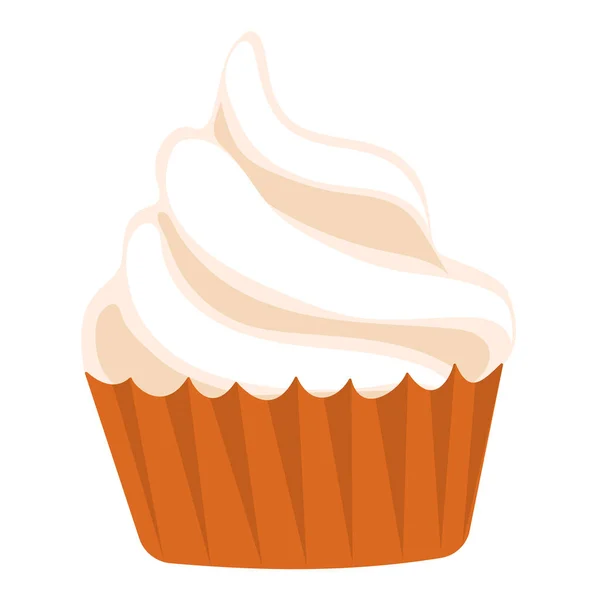 Cupcake Vector Dibujos Animados Objeto Aislado — Vector de stock