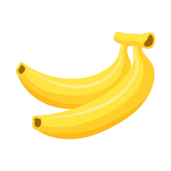Fruta Banana Desenho Animado Vetor Objeto Isolado — Vetor de Stock