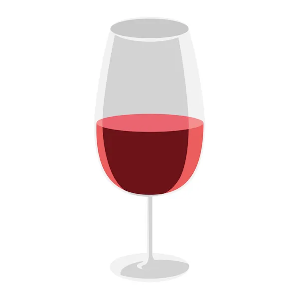 Red Wine Goblet Cartoon Vector Isolated Object — Stock Vector