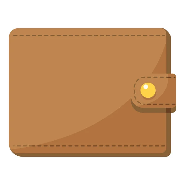 Leather Wallet Purse Cartoon Vector Isolated Object — Stock Vector