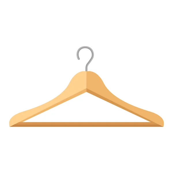 Wooden Cloth Hanger Cartoon Vector Isolated Object — Stock Vector