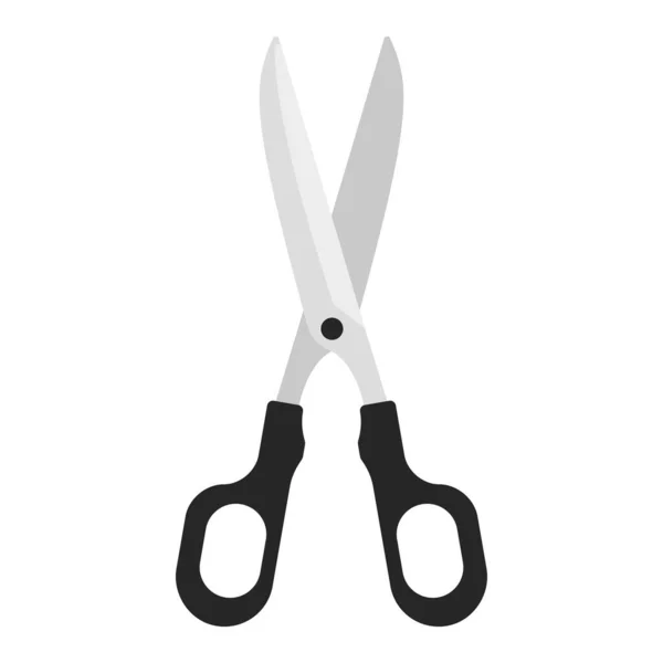 Black Scissors Cartoon Vector Isolated Object — Stock Vector