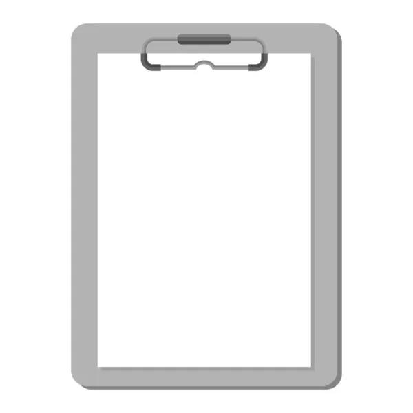 Appunti Carta Bianca Cartone Animato Vettore Oggetto Isolato — Vettoriale Stock
