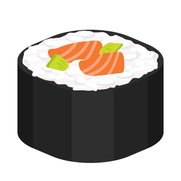 Japanse Keuken Sushi Cartoon Vector Geïsoleerd Object — Stockvector
