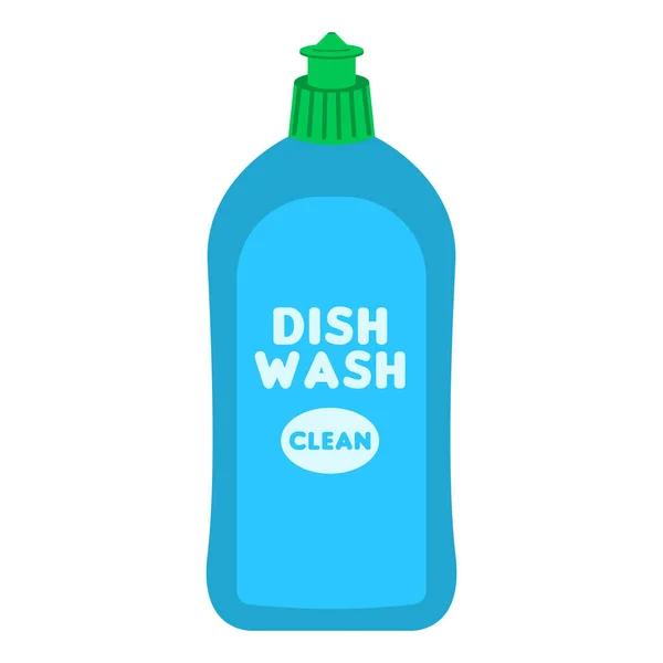 Dish Wash Liquid Bottle Cartoon Vector Isolated Object — Stock Vector