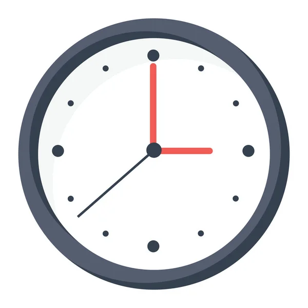 Horloge Ronde Dessin Animé Vecteur Objet Isolé — Image vectorielle