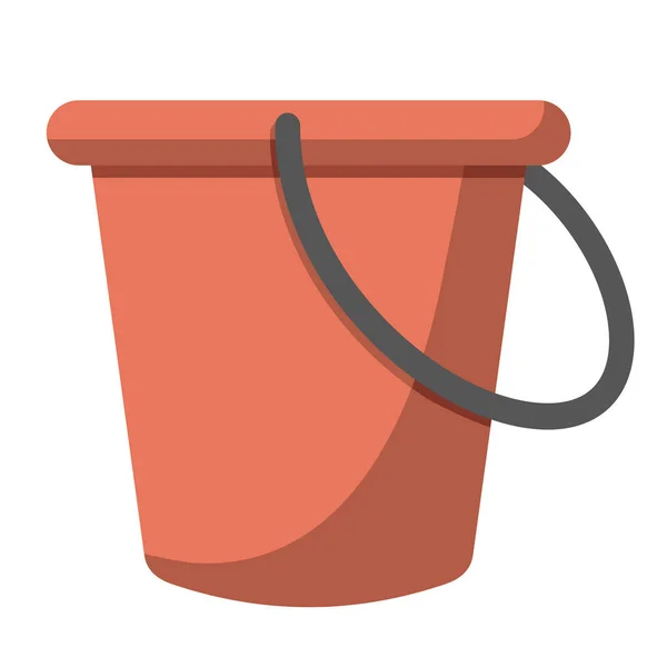 Bucket Cartoon Vector Isolated Object — Stock Vector