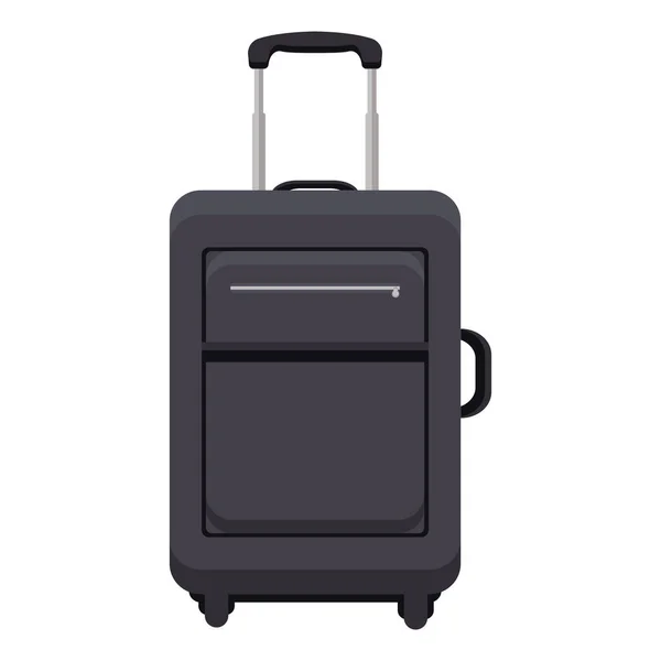 深灰色商务旅行手提箱卡通向量隔离对象 — 图库矢量图片