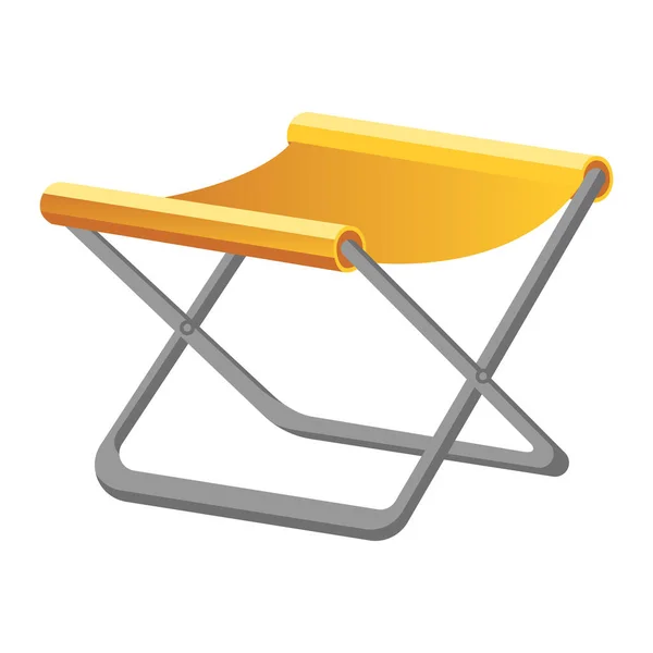 Dobrado Acampamento Cadeira Cartoon Vetor Isolado Objeto —  Vetores de Stock
