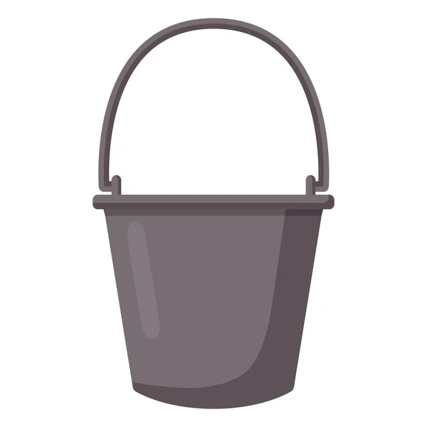 Iron Bucket Cartoon Vector Isolated Object — Stock Vector
