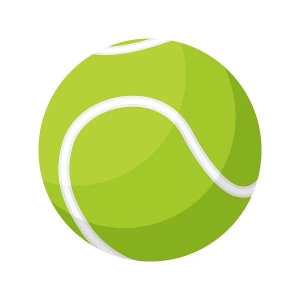 Balle Tennis Dessin Animé Vecteur Objet Isolé — Image vectorielle
