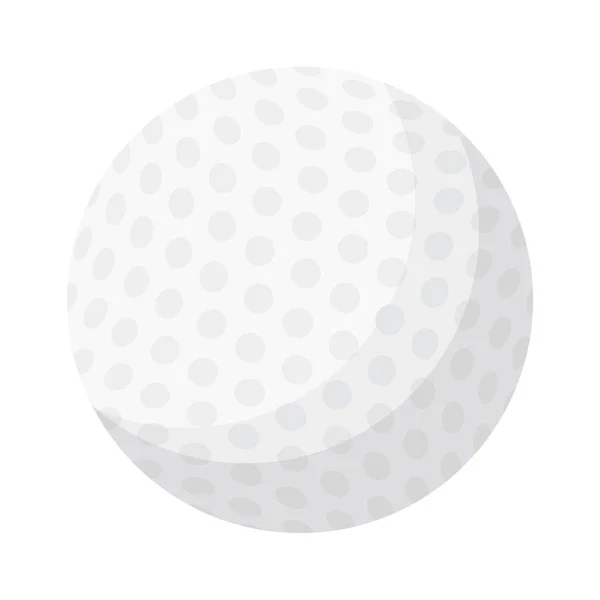 Balle Golf Dessin Animé Vecteur Objet Isolé — Image vectorielle
