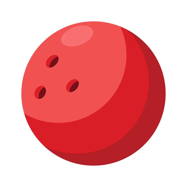 Boule Bowling Dessin Animé Vecteur Objet Isolé — Image vectorielle