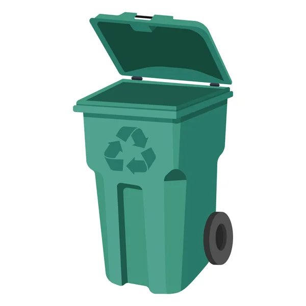 Vide Poubelle Recyclage Vert — Image vectorielle