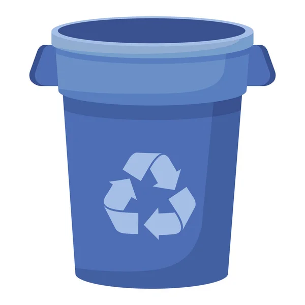 Vide Poubelle Bleue Recycler Poubelle Plastique — Image vectorielle