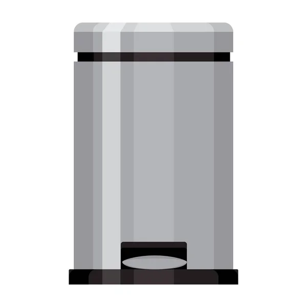 Metal Iron Trash Can Cape — Stock Vector