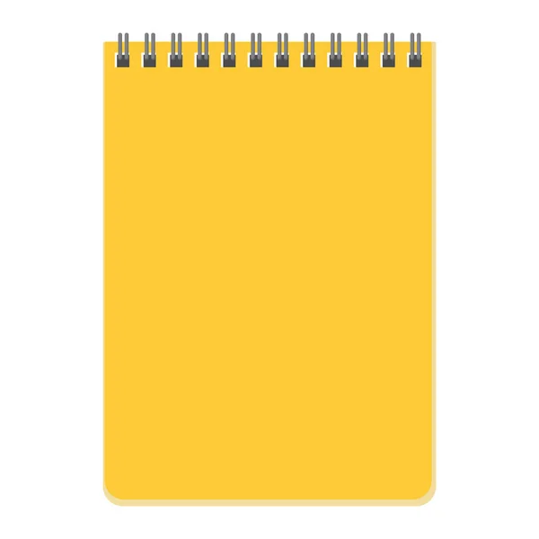 Papel Vertical Notebook Desenho Animado Vetor Objeto Isolado — Vetor de Stock