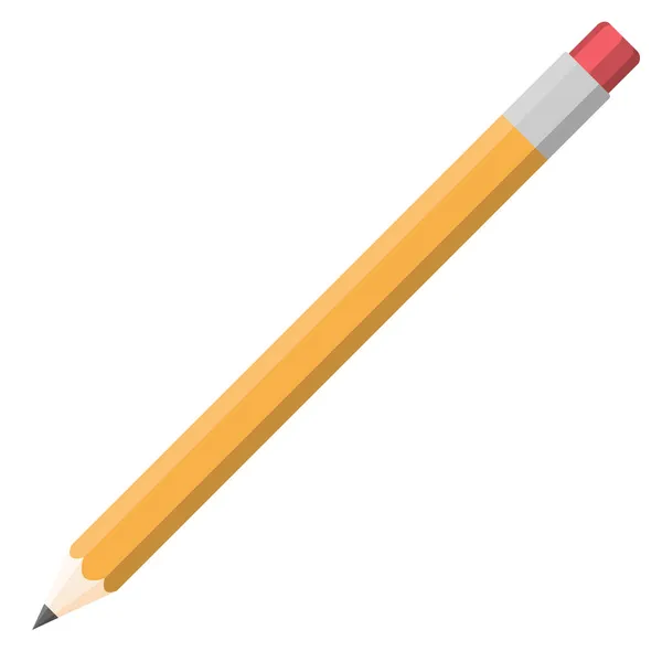 Papeterie Crayon Dessin Animé Vecteur Objet Isolé — Image vectorielle