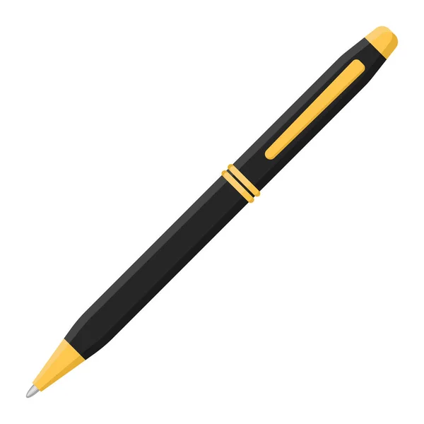 Złoty Długopis Dekoracyjny — Wektor stockowy