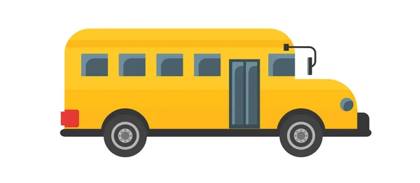 Yellow School Bus Cartoon Vector Isolated Object — Stock Vector