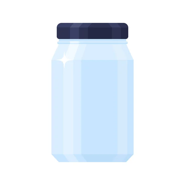 Glass Empty Bottlle Cartoon Vector Illustration Isolated Object — Stock Vector