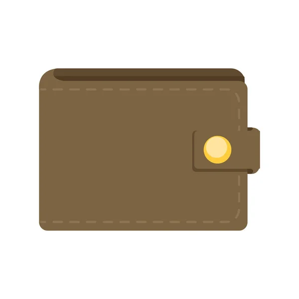 Brown Leather Two Fold Wallet Cartoon Vector Illustration Isolated Object — Stockvektor