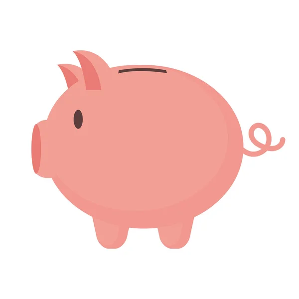 Pink Piggy Bank Cartoon Vector Illustration Isolated Object — ストックベクタ