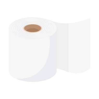 Kağıt rulo Karikatür vektör çizimi izole nesne 