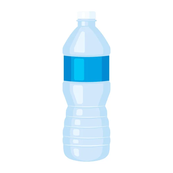 Garrafa Plástico Água Cartoon Vetor Ilustração Objeto Isolado — Vetor de Stock