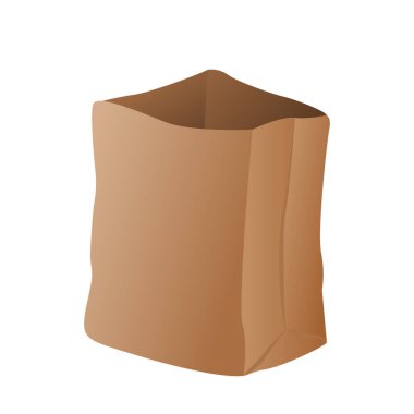 kağıt torba karikatür vektör çizimi izole nesne 