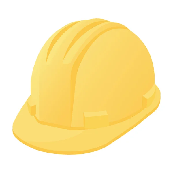 Κατασκευή Κίτρινο Σκληρό Καπέλο Εικονογράφηση Φορέα Κινουμένων Σχεδίων Απομονωμένο Αντικείμενο — Διανυσματικό Αρχείο