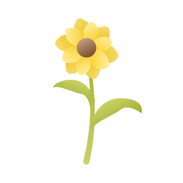 Květina Slunečnice Karikatura Vektor Ilustrace Izolovaný Objekt — Stockový vektor