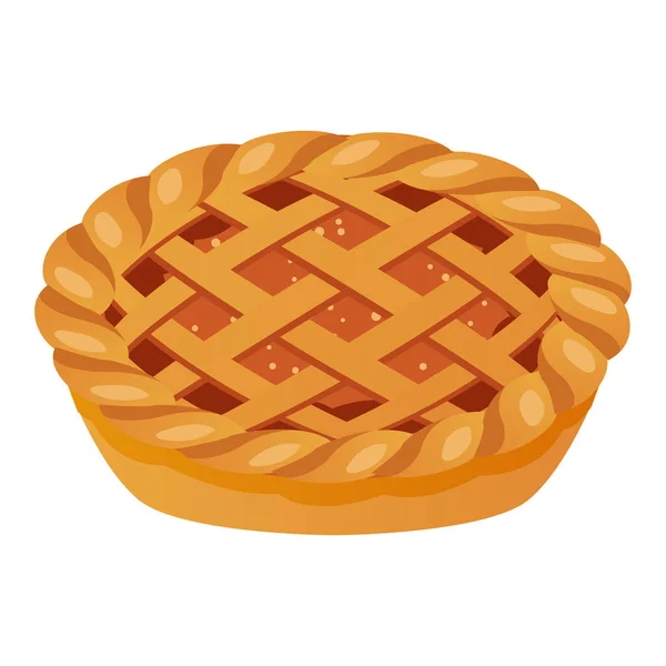 Dessert Pie Pastry Cartoon Vector Illustration Isolated Object — Stock Vector
