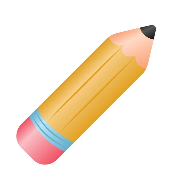 Dessin Animé Dégradé Papeterie Crayon Vecteur Élément Isolé — Image vectorielle