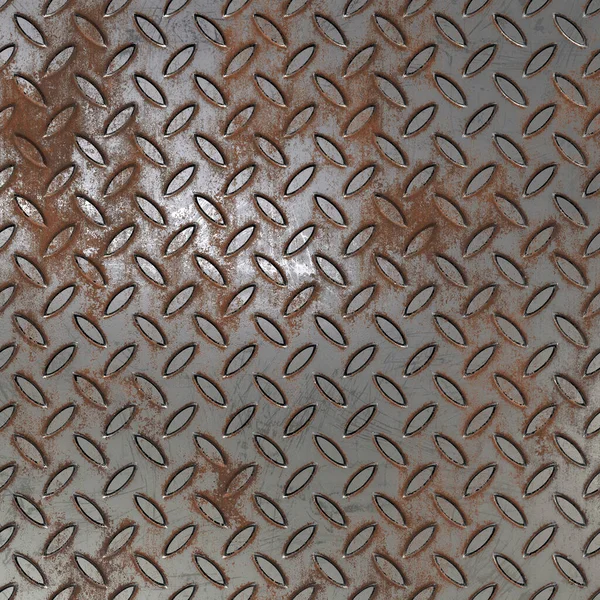 Realistic Rusty Corrugated Iron Metal Plate Rendered Texture Background Image — Fotografia de Stock