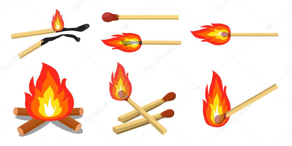 Collection set of fire matches