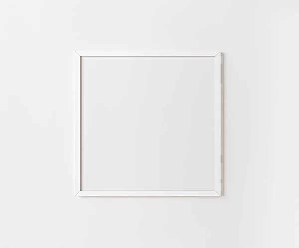 White Empty Square Frame Mock White Wall Ration White Picture — Photo