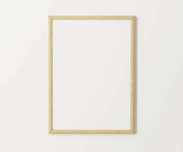 Wooden Frame Mockup White Wall Ratio 30X40 18X24 Empty Poster — Photo