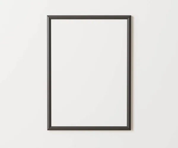 Μαύρο Πλαίσιο Mockup Λευκό Τοίχο Αναλογία 30X40 18X24 Κενό Πλαίσιο — Φωτογραφία Αρχείου