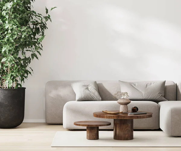 Modernes Wohnzimmer Mit Sofa Und Couchtisch Rendering — Stockfoto