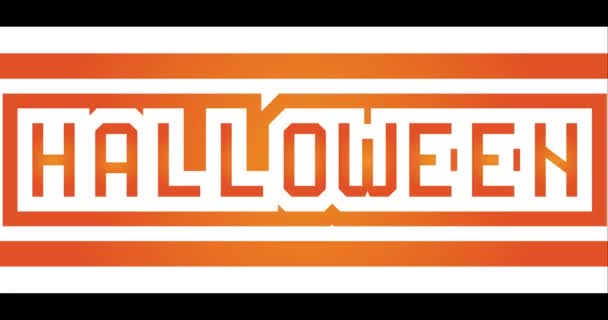 Glad Halloween Text Med Animerade Lager Flerfärgad Blinkande Bakgrund Banner — Stockvideo
