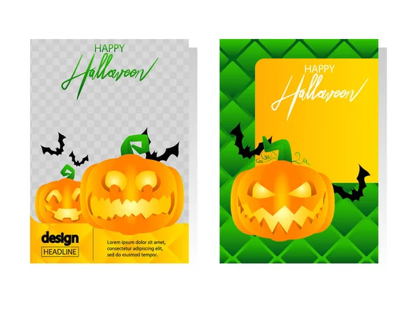 Nowoczesny Design Halloween Dla Szablonów Prezentacji Miejscem Tło Zdjęcia Sprawozdanie — Wektor stockowy